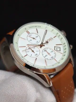 Reloj Hugo Boss Grand Prix Hombre Marrón Blanco