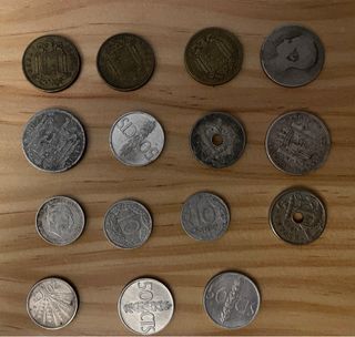 Conjunto di monete antiche Spagna Peseta