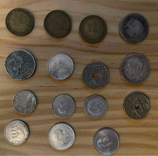 Conjunto di monete antiche Spagna Peseta