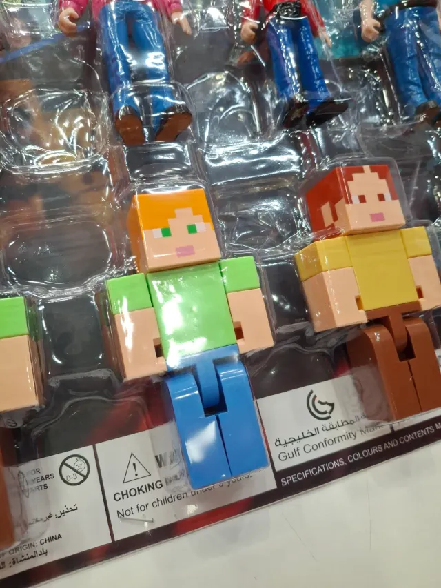 Pack 8 Figuras Minecraft con Armas
