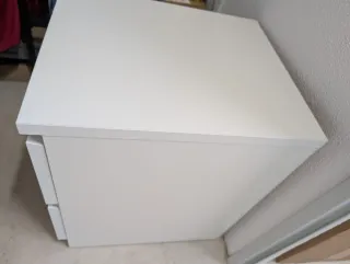 Mesita de noche MALM Ikea blanca