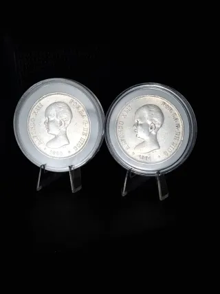 Lote 2 Monete Alfonso XIII - 1890 - 1891