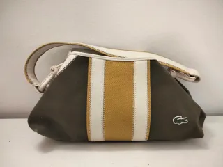 Bolso Lacoste Marrón y Blanco