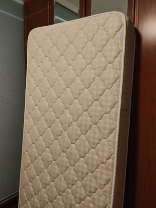 Cama 80  somier 80/182 cabecero madera 100 colchon