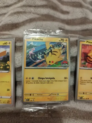 Lote 3 cartas Pokémon Pikachu