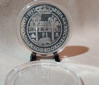 Moneta 2000 Pesetas Argento 1992