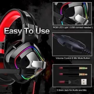 Auriculares Gaming 4D Estéreo con RGB