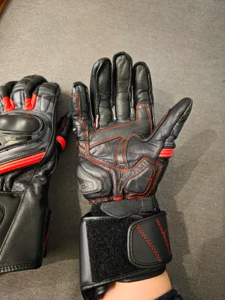 Guantes Moto Rev'it Cuero Negro/Rojo