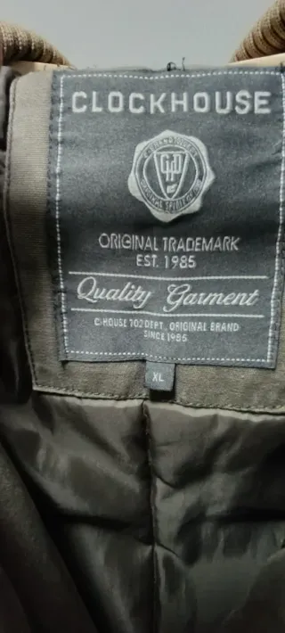 Chaqueta estilo militar Clockhouse gris talla XL