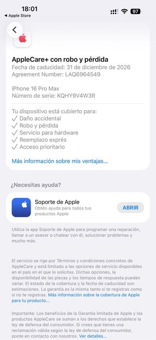 iPhone 16 Pro Max 256GB Titanio Blanco.