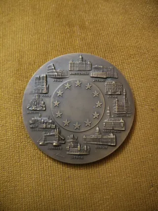 Medalla Air Portugal Euro Avión Mapa