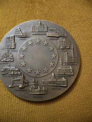 Medalla Air Portugal Euro Avión Mapa