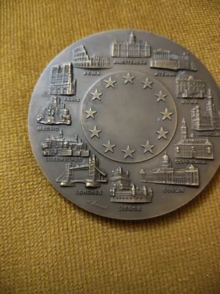 Medalla Air Portugal Euro Avión Mapa