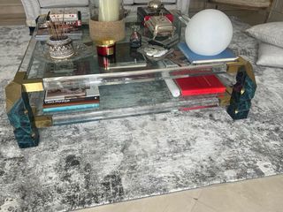 Mesa de centro de diseño de cristal