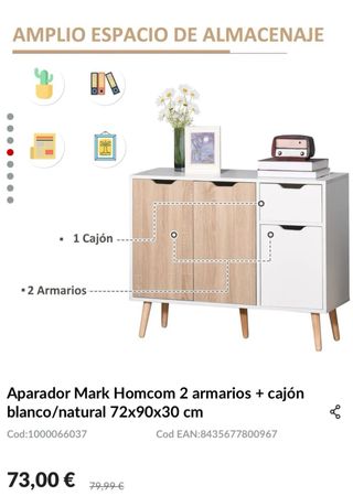 Aparador  2 armarios + cajón