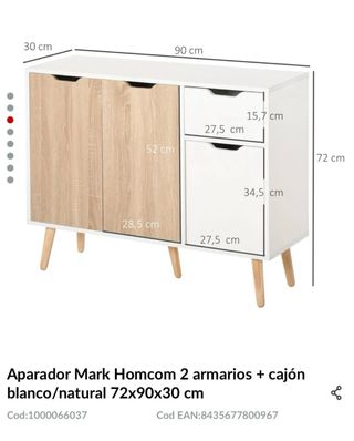 Aparador  2 armarios + cajón