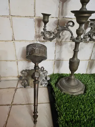 Candelabros de Bronce Antiguos