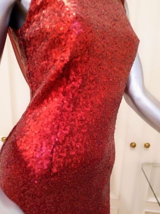 Vestido de fiesta lentejuelas rojo