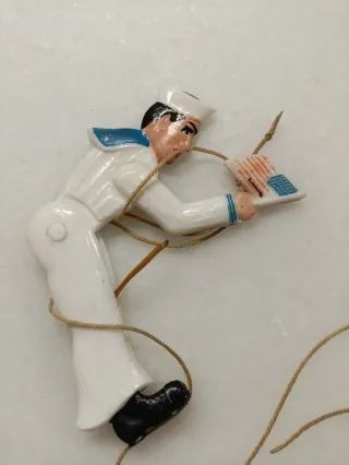 Antiguo muñeco militar marinero