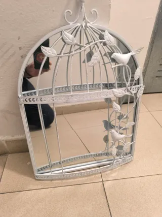 Espejo Decorativo Jaula Pájaros Zara Home