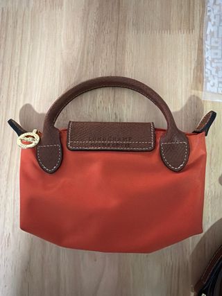 Bolso Longchamp Naranja y Marrón