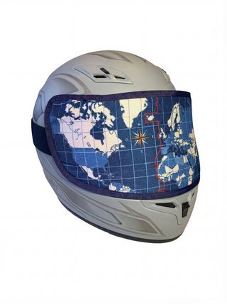 Casco, protector textil para visor.