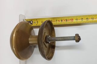 Vintage Pomolo pomello in ottone per porta portone