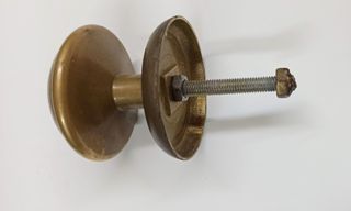 Vintage Pomolo pomello in ottone per porta portone