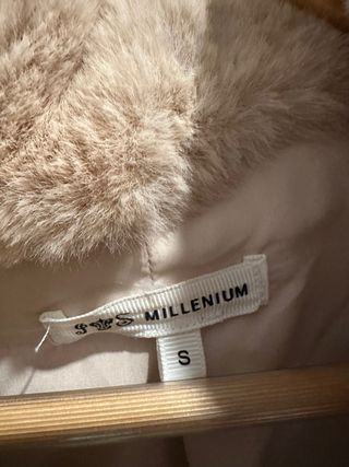 Chaqueta pelo sintético Feversave beige Talla S