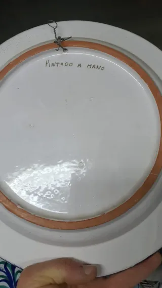 2 Platos Cerámica Granadina Patio Leones