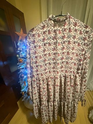 Vestido Zara floral multicolor