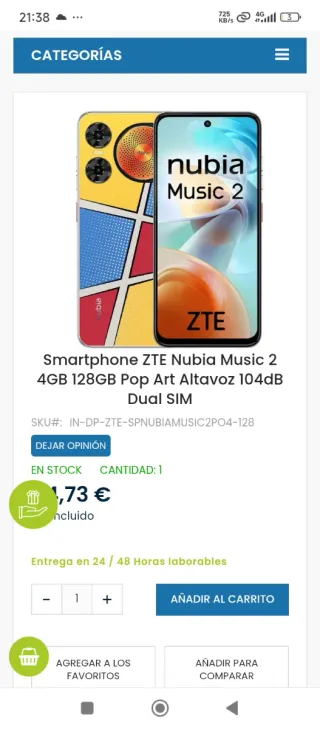 Smartphone ZTE Nubia Music 2 4GB 128GB