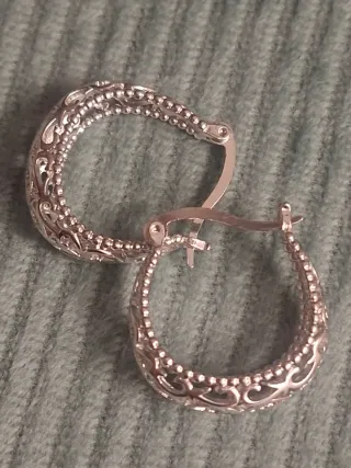 Pendientes calados plata 2.5 cm