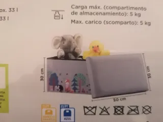 Banco almacenaje infantil