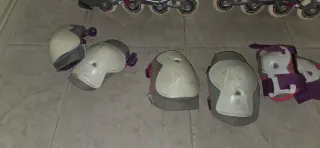 Patines en línea 4 ruedas + protecciones