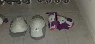 Patines en línea 4 ruedas + protecciones