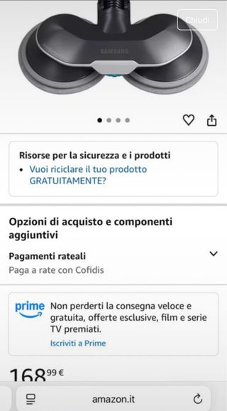 Accessorio lavapavimenti Samsung Jet 85