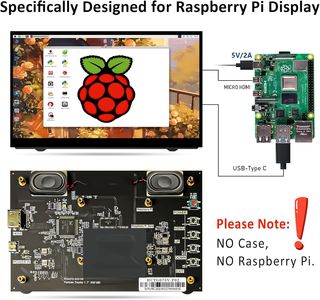HAMTYSAN 7'' Raspberry Pi Display, 800x480 HDMI