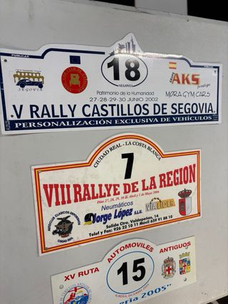 lote Dorsal Rally Clásico V Castillos Segovia 2002