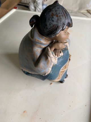 Figura Lladró Gres Niña con Cesto