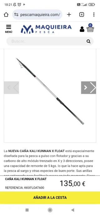 Caña de pescar telescópica