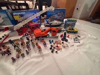 Playmobil: Avión, Barco, Camión Bomberos, casa,