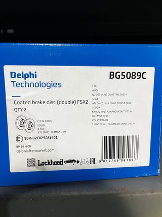Pareja de Discos de freno Delphi BG5089C