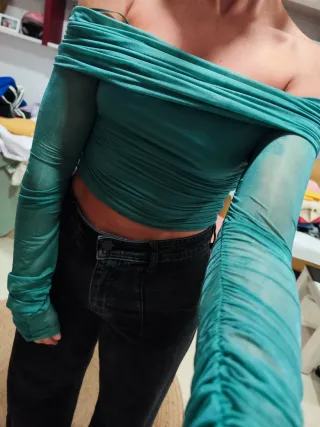 Blusa Zara cuello barco