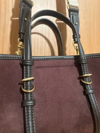 Bolso Ante Marrón Chocolate Nuevo