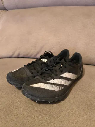Zapatillas Clavos Atletismo Adidas Negras