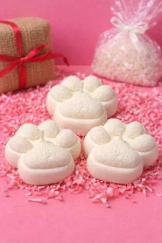 Vela de soja con forma de huella