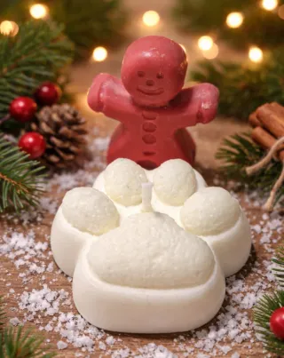 Vela de soja con forma de huella