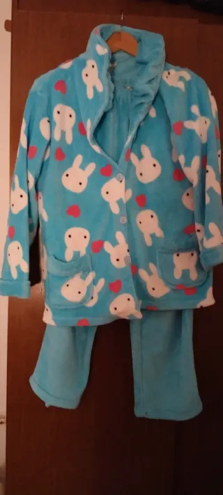 Pijama de Conejitos Azul y Rosa