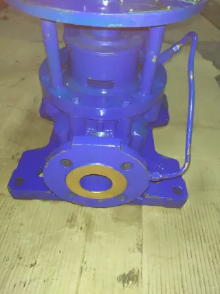 Bomba de agua industrial azul